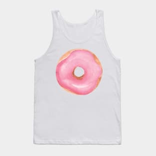 Pink donut watercolor painting Tank Top